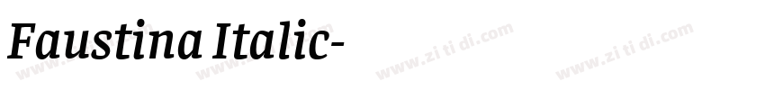 Faustina Italic字体转换